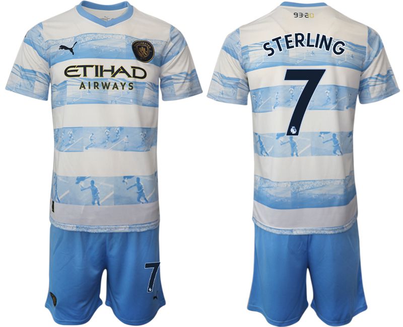 Men 2022-2023 Club Manchester City blue #7 Soccer Jersey->manchester city jersey->Soccer Club Jersey